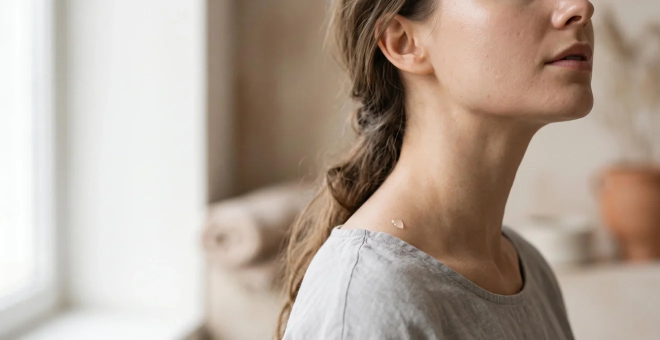 Composición editorial de belleza que representa la elección entre ácidos exfoliantes y la exfoliación mecánica para distintos tipos de piel